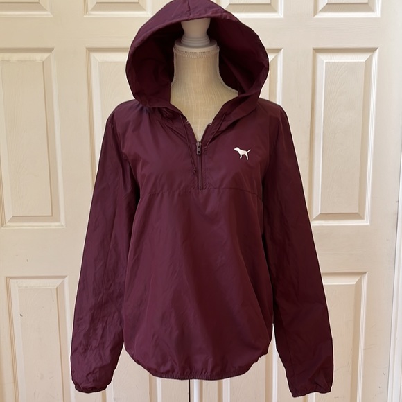 PINK Victoria's Secret Jackets & Blazers - PINK Victoria’s Secret Anorak, Burgundy, Size M/L